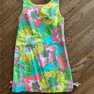 Lilly Pulitzer Shift Dress Size 8 Shorely Blue Big Flirt